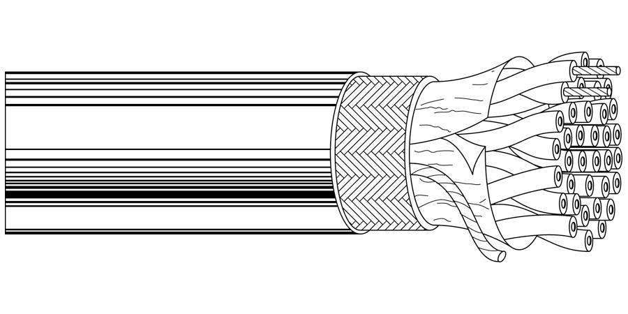 Belden Equal # 8104 601000 - Multi-Conductor - Low Capacitance Computer Cables for EIA RS-232-422 4-Pair 24 AWG FHDPE SH PVC Chrome - Price Per 1000 Feet - WAVE-AudioVideoElectric