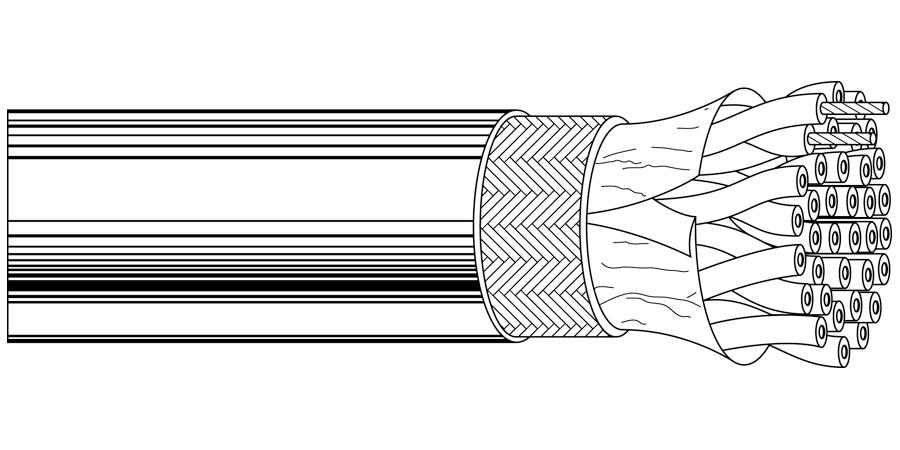 Belden Equal # 8303 60500 - Multi-Conductor - Low Capacitance Computer Cable for EIA RS-232 Applications 3 22 AWG PR PVC Shield PVC Chrome - Price Per 500 Feet - WAVE-AudioVideoElectric