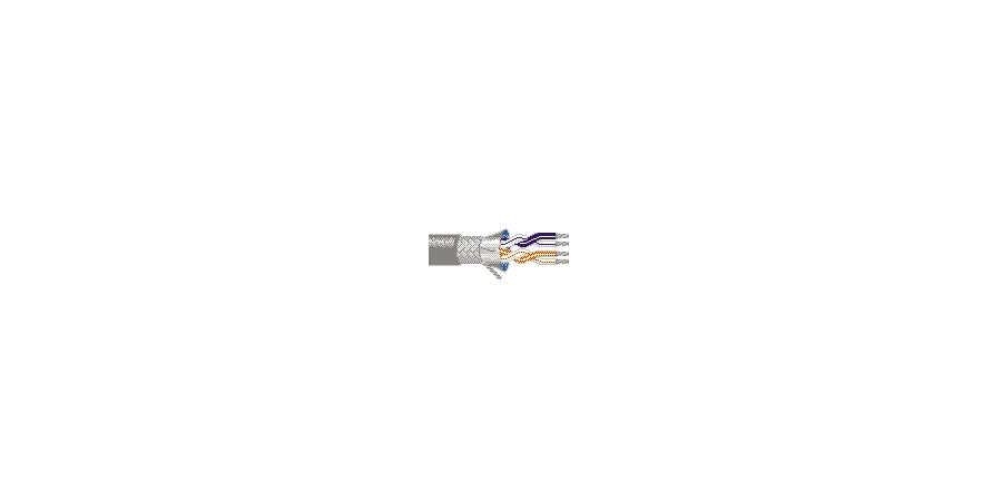 BELDEN # 8102 60500 - Multi-Conductor - Low Capacitance Computer Cable for EIA RS-232-422 2-Pair 24 AWG FHDPE SH PVC Chrome - Price Per 500 Feet - WAVE-AudioVideoElectric