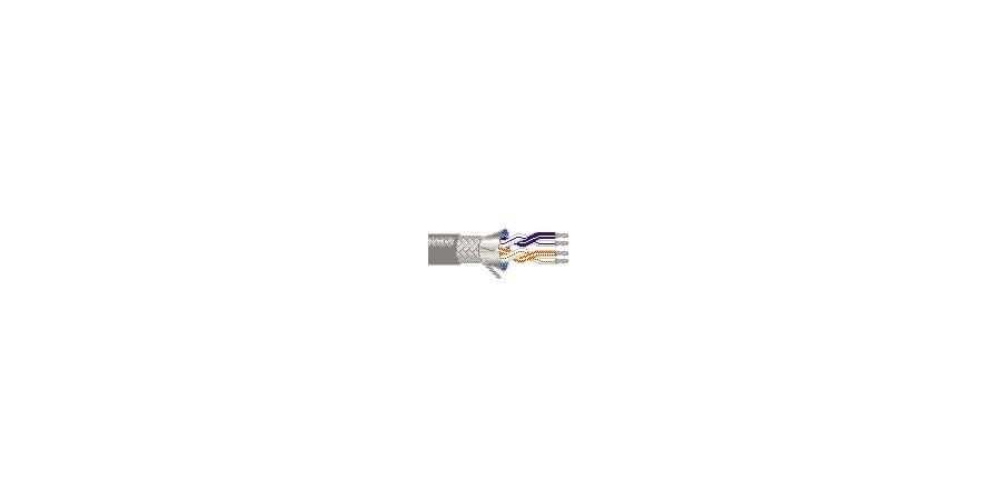 Belden Equal # 8102 60500 - Multi-Conductor - Low Capacitance Computer Cable for EIA RS-232-422 2-Pair 24 AWG FHDPE SH PVC Chrome - Price Per 500 Feet - WAVE-AudioVideoElectric