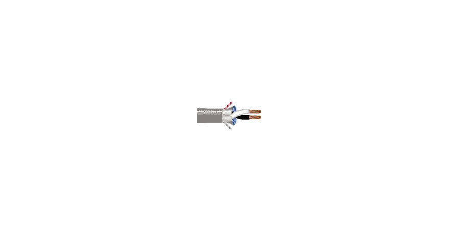 BELDEN # 5000FE 8500 - Multi-Conductor - Commercial Audio Systems - 2 Conductors Cabled 2 12 AWG PP FS FRPVC Gray - Price Per 500 Feet - WAVE-AudioVideoElectric