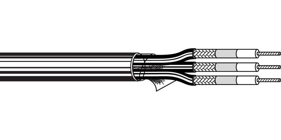 BELDEN # 1167B 101000 - Coax - Bundled RFB Coaxial Cable 4-pair 26 AWG FPE SH PVC PVC Black - Price Per 1000 Feet - WAVE-AudioVideoElectric