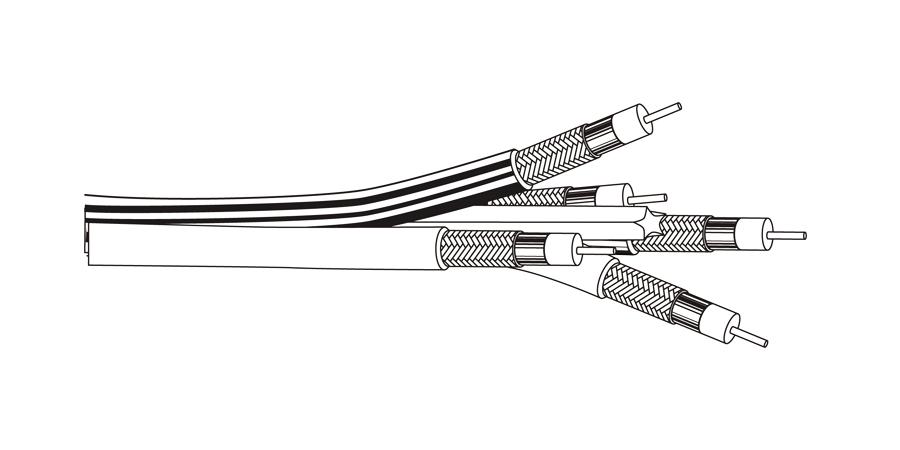 Belden Equal # 1281S6 1000 - Coax - Banana Peel Unjacketed Bundles Minin Hi-Res Component Video 6C25 RGBHVC-Pricer per 1000 feet - WAVE-AudioVideoElectric