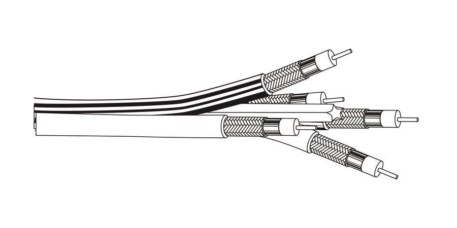 Belden Equal # 1282S3 1000 - Coax - Banana Peel Unjacketed Bundles Mini Hi-Res Component Video 3C25 RGB-Pricer per 1000 feet - WAVE-AudioVideoElectric