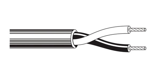 Belden Equal # 1307A 81000 - Speaker Cable - 16 AWG, 2 Stranded Oxygen-free High-conductivity Bare Copper Conductors, White 1SL, 1000’ Crate Reel Put-up, PO Insulation, PVC Jacket, Sequential Footage Marking Every Two Feet - Price Per 1000 Feet - WAVE-AudioVideoElectric