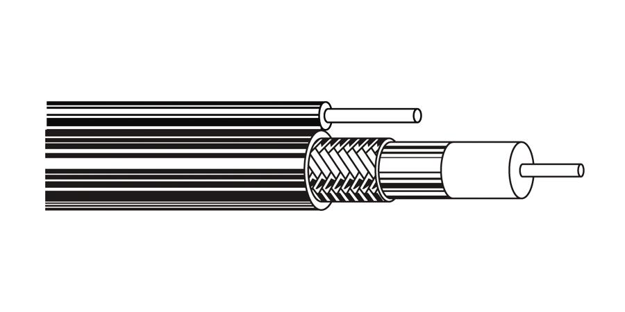 Belden Equal # 1532A 101000 - CATV cable, 1000’ reels, 18 AWG solid .040" bare copper-covered steel conductor, gas-injected foam polyethylene insulation, Duobond II + aluminum braid shield (90% coverage), black polyethylene jacket - Price Per 1000 Feet - WAVE-AudioVideoElectric