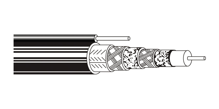 BELDEN # 1671J 10500 - Coax - 50 Ohm Microwave Cable 24 AWG TFE BRD Tinned Coax PVC Black - Price Per 500 Feet - WAVE-AudioVideoElectric