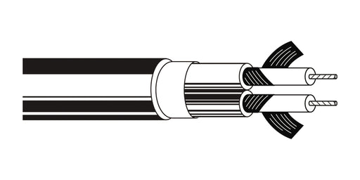 BELDEN # 1808A B591000 - Coax - High-Flex S-Video cable, 30 AWG, 2 stranded (7x38) .012" tinned copper conductors, foam HDPE insulation, 1000’ reels, tinned copper serve shield, PVC jacket - Price Per 1000 Feet - WAVE-AudioVideoElectric