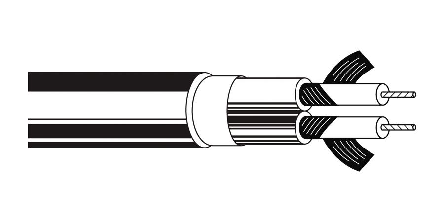 Belden Equal # 1808A B591000 - Coax - High-Flex S-Video cable, 30 AWG, 2 stranded (7x38) .012" tinned copper conductors, foam HDPE insulation, 1000’ reels, tinned copper serve shield, PVC jacket - Price Per 1000 Feet - WAVE-AudioVideoElectric