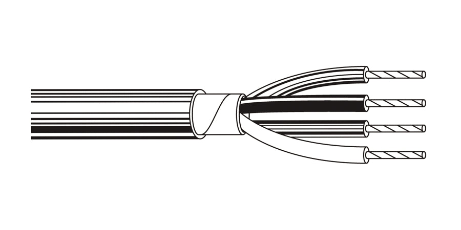 BELDEN # 1810A B591000 - Multi-Conductor - High Flex Multi-Conductor Cable Bi-amp & Tri-amp Spkr Conn 4 14 AWG PVC PVC Black, Matte - 100 FEET - Price Per 100 Feet - WAVE-AudioVideoElectric
