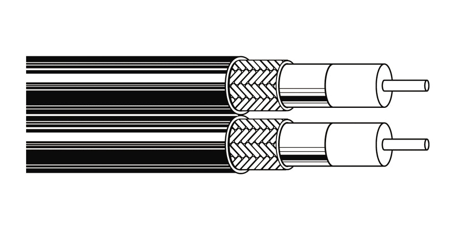 BELDEN # 1841A 101000 - Coax - Series 6 2 18 AWG GIFHDLDPE SH FR PVC Black - Price Per 500 Feet - WAVE-AudioVideoElectric