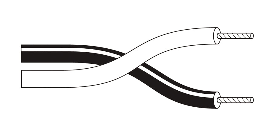 BELDEN # 1860A D261000 - Multi-Conductor - High-Conductivity Copper Speaker Cable Open Twisted Const 12 AWG TW PR FLRST & NAT Black & Natural - Price Per 100 Feet - WAVE-AudioVideoElectric