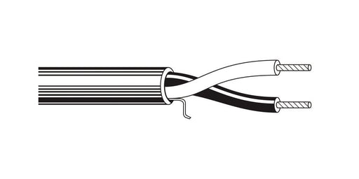 Belden Equal # 5000UP 91000 - Multi-Conductor - Commercial Audio Systems - 2 Conductors Cabled 2 12 AWG PVC FRPVC White - Price Per 100 Feet - WAVE-AudioVideoElectric
