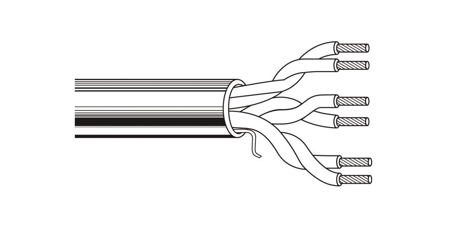 Belden Equal # 5120UN 2500 - Multi-Conductor - NPLF Systems - 2 Conductors Cabled 2 14 AWG PVC-NYL FRPVC Red - Price Per 500 Feet - WAVE-AudioVideoElectric