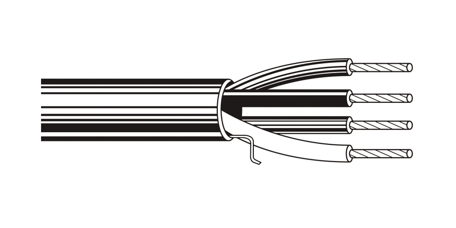 BELDEN # 5202UE 8500 - Multi-Conductor - Commercial Applications; 500 FT. Reel; 4 16 AWG PP FRPVC Gray - Price Per 500 Feet - WAVE-AudioVideoElectric