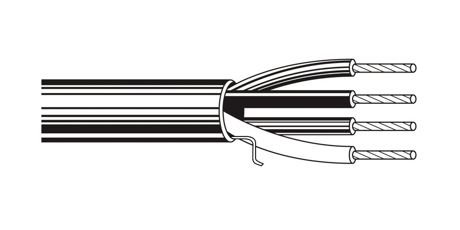 Belden Equal # 5202UE 81000 - Multi-Conductor - Commercial Applications 4 16 AWG PP FRPVC Gray - Price Per 1000 Feet - WAVE-AudioVideoElectric
