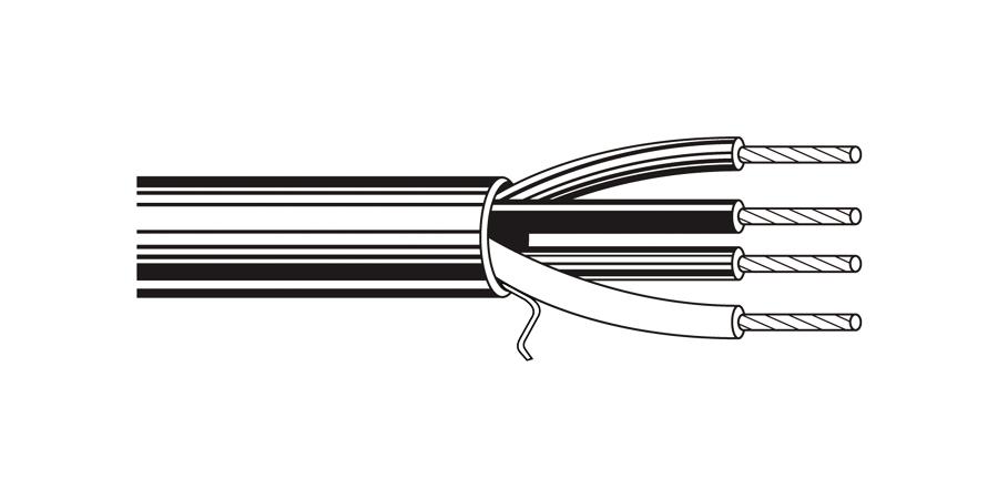 Belden Equal # 5220UJ 21000 - Multi-Conductor - Commercial Applications, Addressable Systems - 2 Cond Cabled 2 16 AWG FPE PVC Red - Price Per 1000 Feet - WAVE-AudioVideoElectric