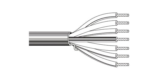 Belden Equal # 530BUE 81000 - Multi-Conductor - Commercial Applications 20 18 AWG PVC PVC Gray - Price Per 100 Feet - WAVE-AudioVideoElectric