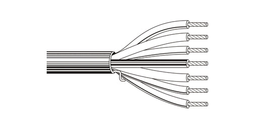 BELDEN # 5306FE 8500 - Multi-Conductor - Commercial Applications 8 18 AWG PP FS FRPVC Gray - Price Per 500 Feet - WAVE-AudioVideoElectric