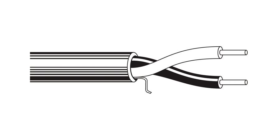 Belden Equal # 5320UL 002U1000 - Multi-Conductor - Commercial Applications - 2 Conductors Cabled 2 18 AWG PP FRPVC Red - Price Per 1000 Feet - WAVE-AudioVideoElectric