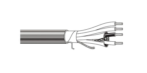 Belden Equal # 5502GE 008U1000 - Multi-Conductor - Commercial Applications 1FSPR + 2 CDR 22 AWG PP FRPVC Gray - Price Per 1000 Feet - WAVE-AudioVideoElectric