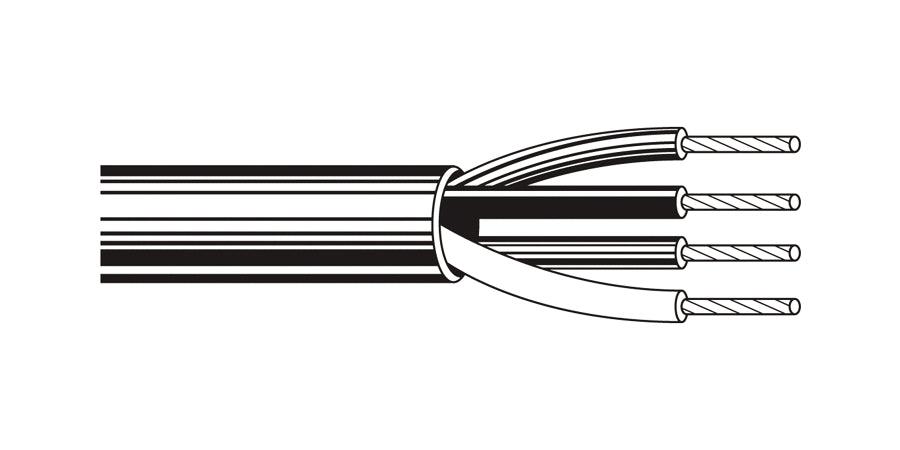 BELDEN # 5502UG 009U1000 - Multi-Conductor - Residential, Light Commercial and Institutional Applications 4 22 AWG PP FRPVC White - Price Per 1000 Feet - WAVE-AudioVideoElectric