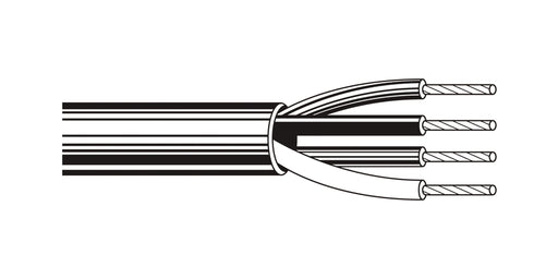 BELDEN # 5503UE 81000 - Security & Alarm Cable, Riser-CMR, 22 AWG, 5 stranded bare copper conductors with PVC insulation, 1000’ reel, gray, PVC jacket with ripcord - Price Per 1000 Feet - WAVE-AudioVideoElectric