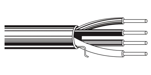 Belden Equal # 5524UE 81000 - 22 AWG, 6 solid bare copper conductors, PVC insulation, PVC jacket with ripcord, 75C, gray. Sequential footage marking every two feet - Price Per 1000 Feet - WAVE-AudioVideoElectric