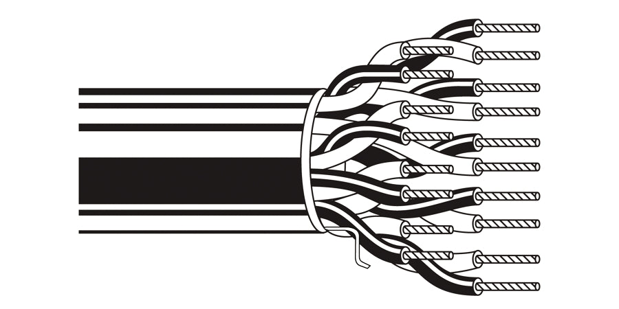 BELDEN # 5561FE 81000 - Multi-Conductor - Commercial Applications 2-Pair 22 AWG PVC FS FRPVC Gray - Price Per 1000 Feet - WAVE-AudioVideoElectric