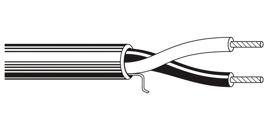 Belden Equal # 6220UL 007U1000 - Multi-Conductor - Commercial Applications - 2 Conductors Cabled 2 16 AWG FLRST FLRST Violet - Price Per 1000 Feet - WAVE-AudioVideoElectric