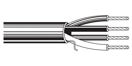 Belden Equal # 8643 60250 - Multi-Conductor Cable, 3 Conductors, 30 AWG, 7x38 Strands, Tinned Copper, PP Insulation, PVC Jacket - Price Per 100 Feet - WAVE-AudioVideoElectric