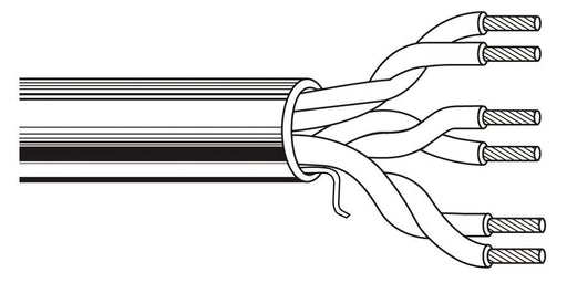 Belden Equal # 5302UE 008U500 - Multi-Conductor - Commercial Applications 4 18 AWG PP FRPVC Gray - Price Per 500 Feet - WAVE-AudioVideoElectric