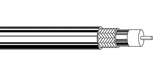 BELDEN # 7809A 101000 - Coax - Intermediate Type RF300 Wireless 50 OHM Coax PE Black - WAVE-AudioVideoElectric