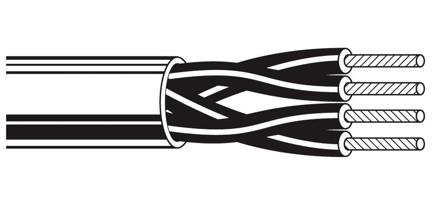 Belden Equal # 7900A T5U1000 - Multi-Conductor - DeviceBus for ODVA DeviceNet(tm) 2 16 AWG PVC-NYL, 2 18 AWG PP PVC Gray T5U - Price Per 100 Feet - WAVE-AudioVideoElectric