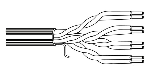 Belden Equal # 7987R 059U1000 - Multi-Conductor - 4-Pair UTP Cable for RGB Video 4-Pair 24 AWG PP PVC Maroon - Price Per 1000 Feet - WAVE-AudioVideoElectric