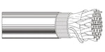 Belden Equal # 8148 601000 - Multi-Conductor - Low Capacitance Computer Cable for EIA RS-232-485 18-Pair 28 AWG FHDPE SH PVC Chrome - Price Per 1000 Feet - WAVE-AudioVideoElectric