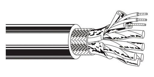 Belden Equal # 8168 60500 - Multi-Conductor - Low Capacitance Computer Cable for EIA RS-232-422 & Digital 8 FS PR 24 AWG FHDPE SH PVC Chrome - Price Per 500 Feet - WAVE-AudioVideoElectric