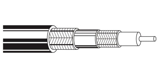 Belden Equal # 8232 101000 - Coax - RG-59-U Type RG-59-U Type Triax Black - Price Per 1000 Feet - WAVE-AudioVideoElectric