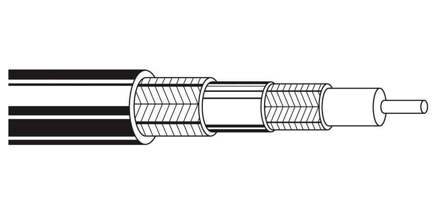 Belden Equal # 8232 101000 - Coax - RG-59-U Type RG-59-U Type Triax Black - Price Per 1000 Feet - WAVE-AudioVideoElectric