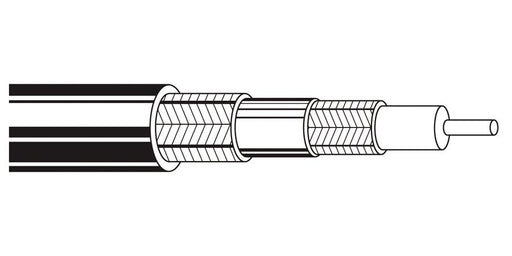 Belden Equal # 8233 101000 - RG-11-U type coax cable, 1000’ reels, 14 AWG solid .064" bare copper conductor, gas-injected foam HDPE insulation, double bare copper braid shield (95% coverage), polyethylene jacket - Price Per 1000 Feet - WAVE-AudioVideoElectric