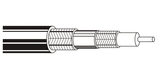 BELDEN # 8233 10500 - RG-11-U type coax cable, 500’ reels, 14 AWG solid .064" bare copper conductor, gas-injected foam HDPE insulation, double bare copper braid shield (95% coverage), polyethylene jacket - Price Per 500 Feet - WAVE-AudioVideoElectric