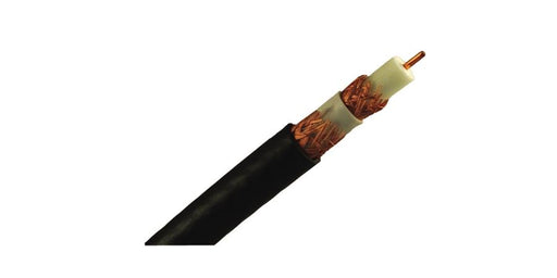 Belden Equal # 8237 10500 - Coax cable - RG-8-U type, 13 AWG stranded (7x21) .085" bare copper conductor, polyethylene insulation, 500’ reels, bare copper braid shield (97% coverage), black PVC jacket - Price Per 500 Feet - WAVE-AudioVideoElectric