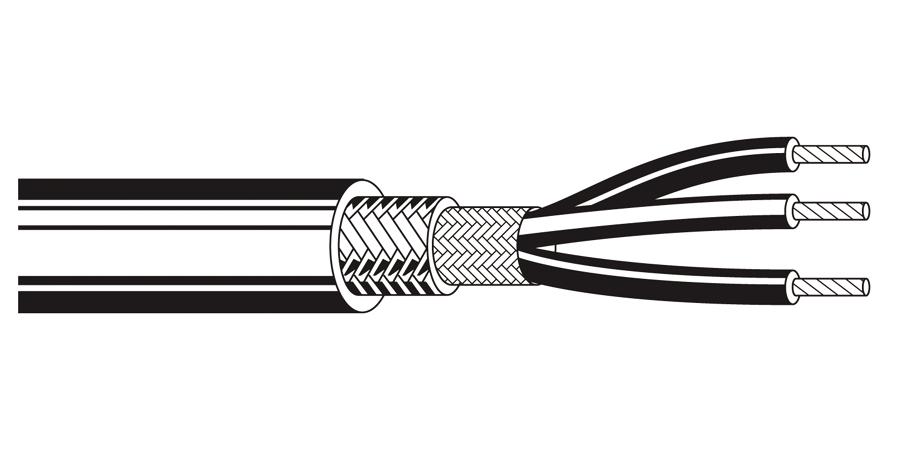 Belden Equal # 8777SB 101000 - Multi-Conductor - Audio, Control and Instrumentation Shipboard Cable 3 FSPR 22 AWG PP FRNHPO Black - Price Per 100 Feet - WAVE-AudioVideoElectric