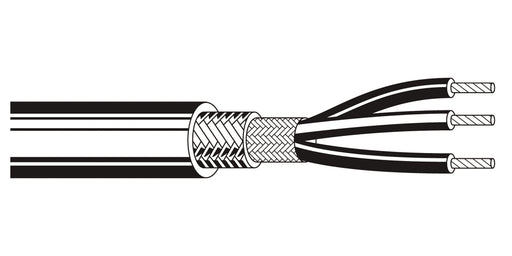 BELDEN # 8403 601000 - Multi-Conductor - Three-Conductor, Low-Impedance Cable 3 20 AWG PE Shield PVC Chrome - Price Per 100 Feet - WAVE-AudioVideoElectric