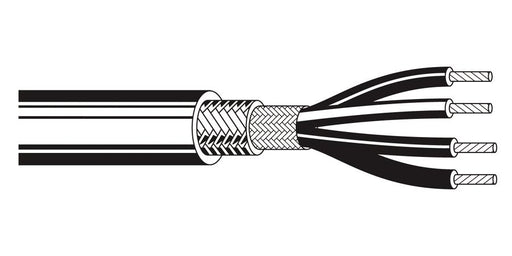 Belden Equal # 8404 601000 - Four-conductor Star Quad, low-impedance cable - 1000’ reels, 20 AWG, 4 stranded (19x32) high-conductivity TC conductors, polyethylene insulation, rayon braid, TC braid shield (85% coverage), PVC jacket - Price Per 1000 Feet - WAVE-AudioVideoElectric