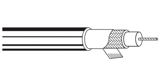 Belden Equal # 8410 10500 - Coax - Single-Conductor, High-Impedance Cable 25 AWG EPDM BRD EPDM Black - Price Per 100 Feet - WAVE-AudioVideoElectric