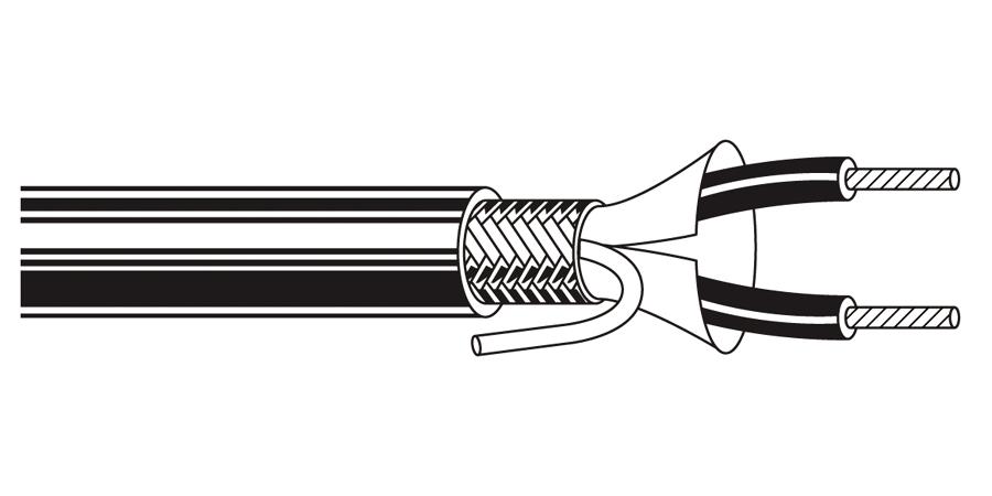 Belden Equal # 8441 010U1000 - Multi-Conductor - Audio, Control and Instrumentation Cable 2 22 AWG PVC SH PVC Black - Price Per 1000 Feet - WAVE-AudioVideoElectric