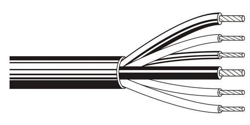 BELDEN # 8448 601000 - Multi-Conductor - Antenna Rotor Cable 2 18 AWG,622 AWG PVC PVC Chrome - Price Per 100 Feet - WAVE-AudioVideoElectric