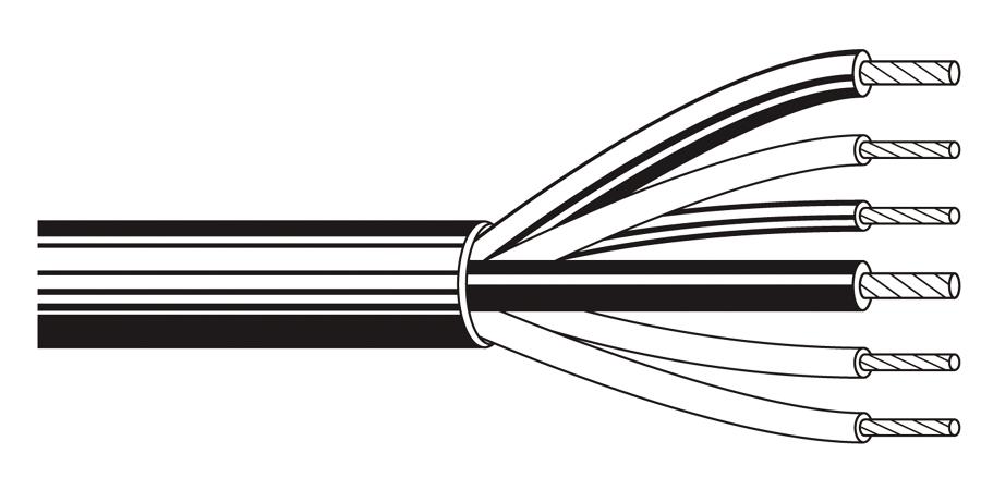 Belden Equal # 8446 60500 - Multi-Conductor - Audio, Control, Communication and Instrumentation Cable 4 22 AWG 2 18 AWG PVC PVC Chrome - Price Per 500 Feet - WAVE-AudioVideoElectric