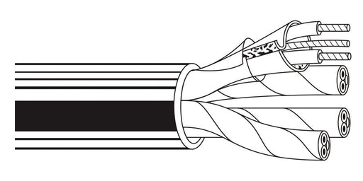 Belden Equal # 8725 60500 - Multi-conductor cable, 20 AWG, 4-pair of stranded (7x28) TC conductors, polypropylene insulation, conductors cabled, 500’ reels, Beldfoil shield as noted, 20 or 22 AWG stranded TC drain wire, PVC jacket - Price Per 500 Feet - WAVE-AudioVideoElectric